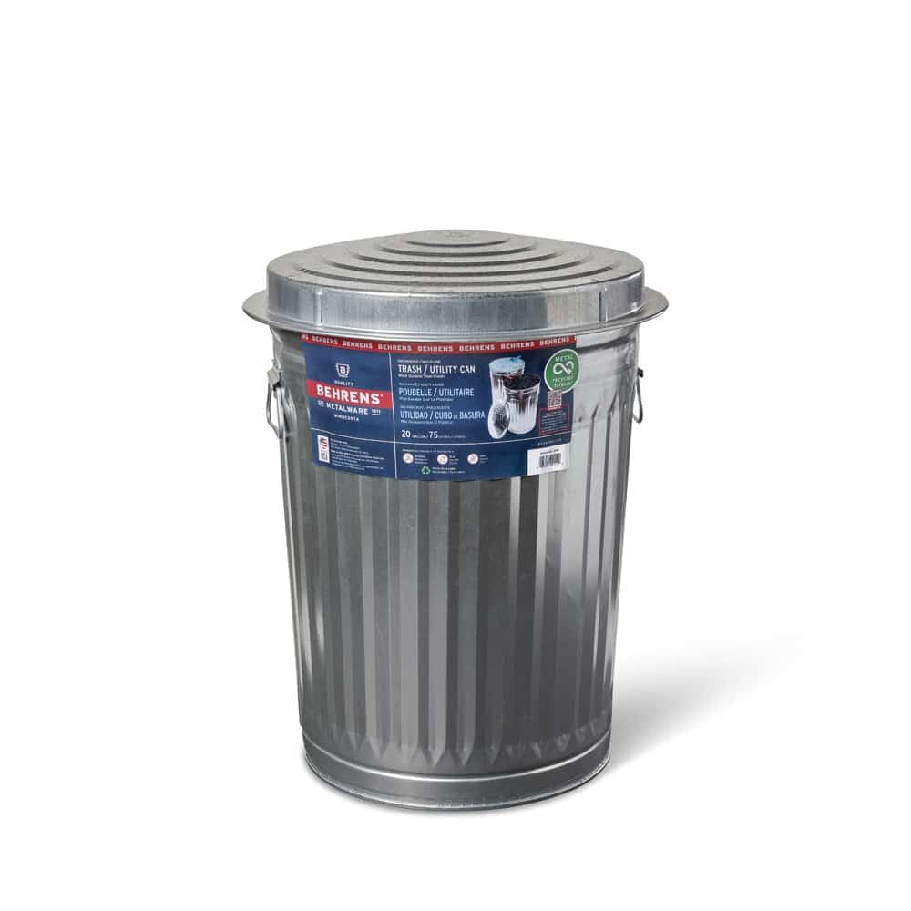 Galvanized Steel Trash Can 20 gallon R257