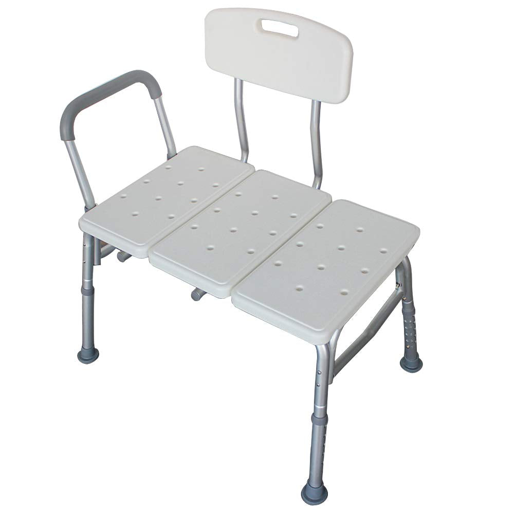 Adjustable Transfer Bench with Back & Arm X3802