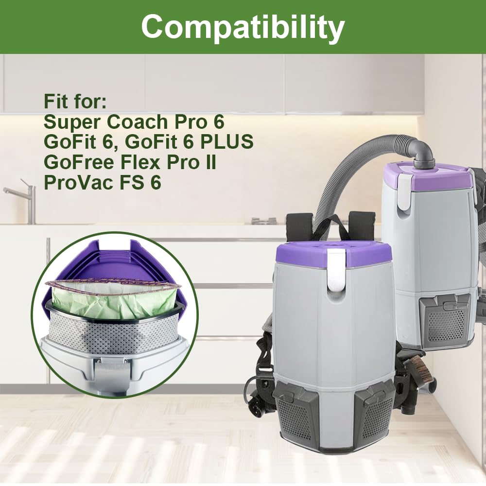 30 Pack Micro Filter Bags for Backpack Vacuum Cleaner F52186