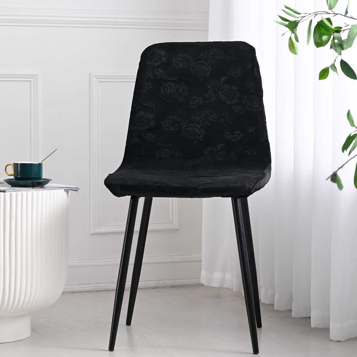 Stretch Removable Jacquard Dining Chair Covers Set N93709