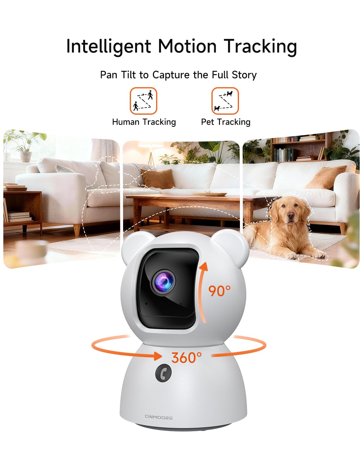 2 Pack 2.5K Indoor Security Cameras with Pan Tilt Night Vision 2-Way Audio J5650