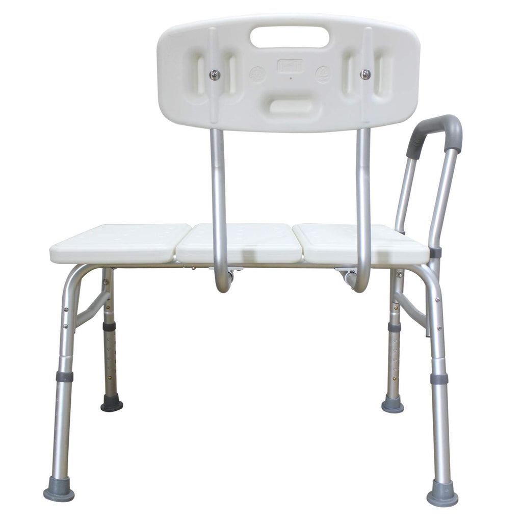 Adjustable Transfer Bench with Back & Arm X3802