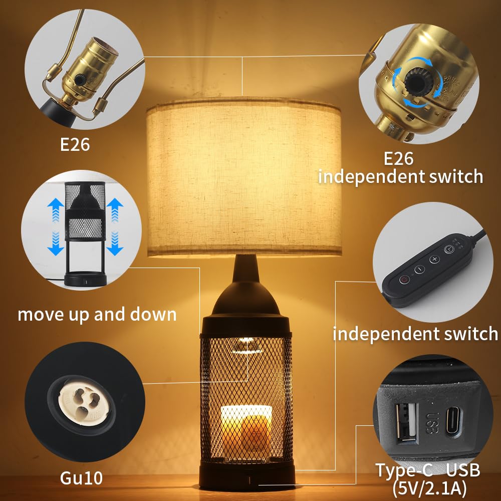 Electric Candle Warmer Lamp with 2 Bulbs Q3762