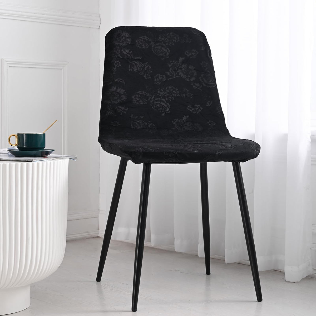 Stretch Removable Jacquard Dining Chair Covers Set N93709