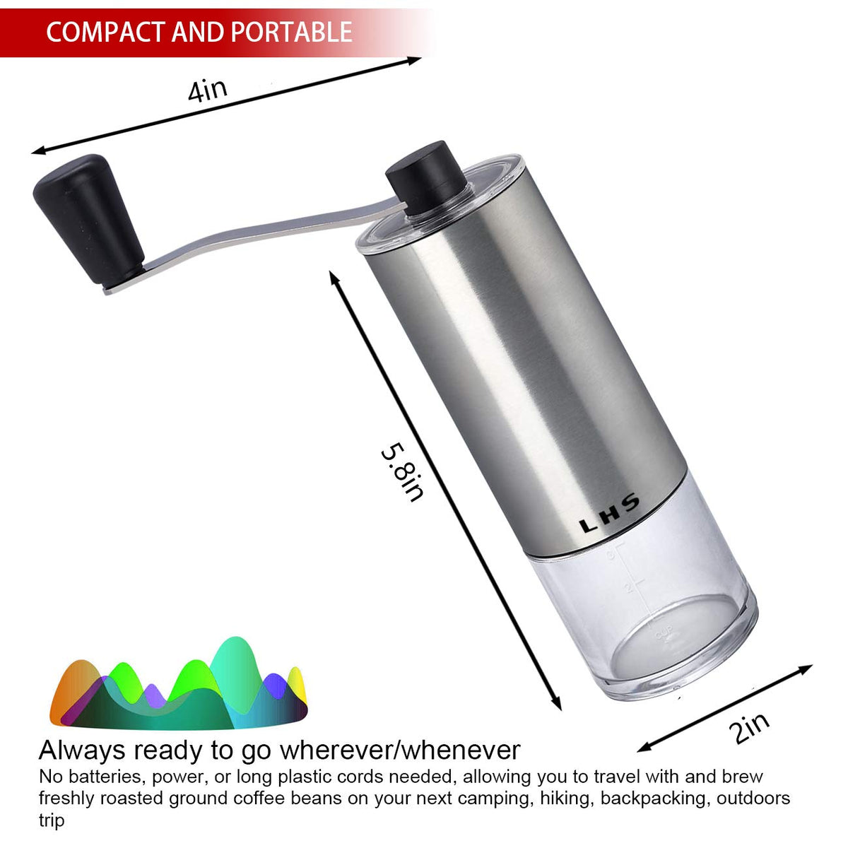 Coffee Grinder Stainless Steel Ceramic Conical Burr P4465
