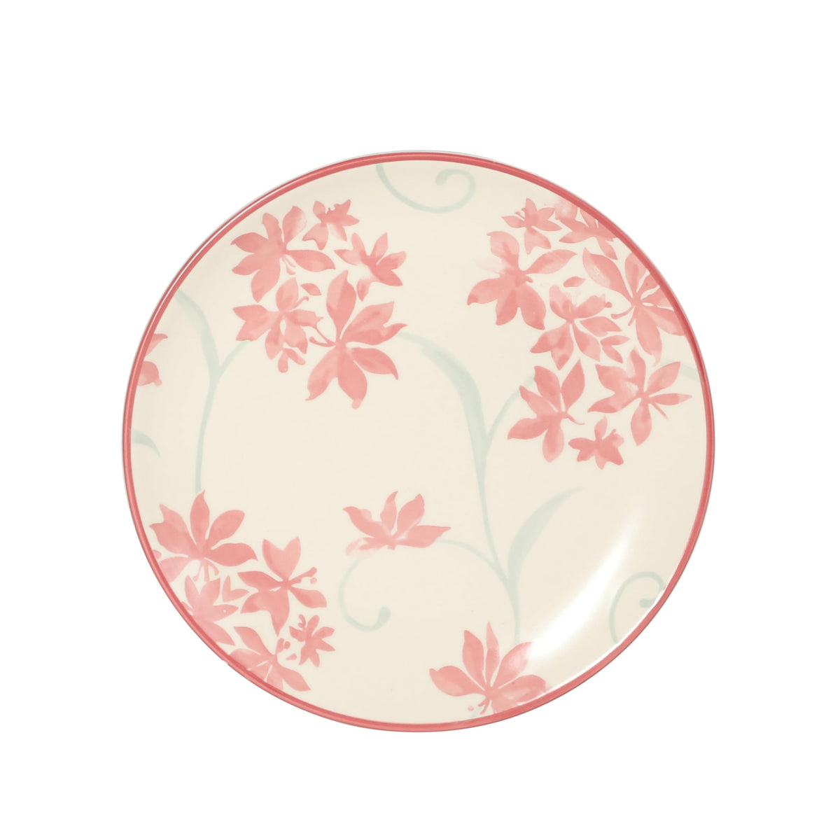 12-Piece Matte Stoneware Dinnerware Set with Pink Floral Pattern H631573