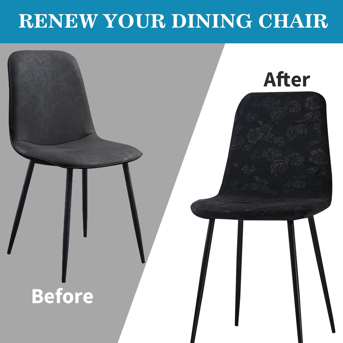 Stretch Removable Jacquard Dining Chair Covers Set N93709