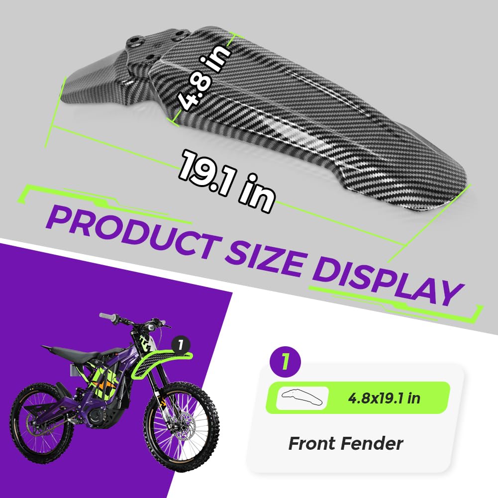 Dirt Bike Front Fender and Rear Mudguard W7236