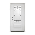 36 x 80 Smooth Fiberglass Entry Door with Brickmould M54696