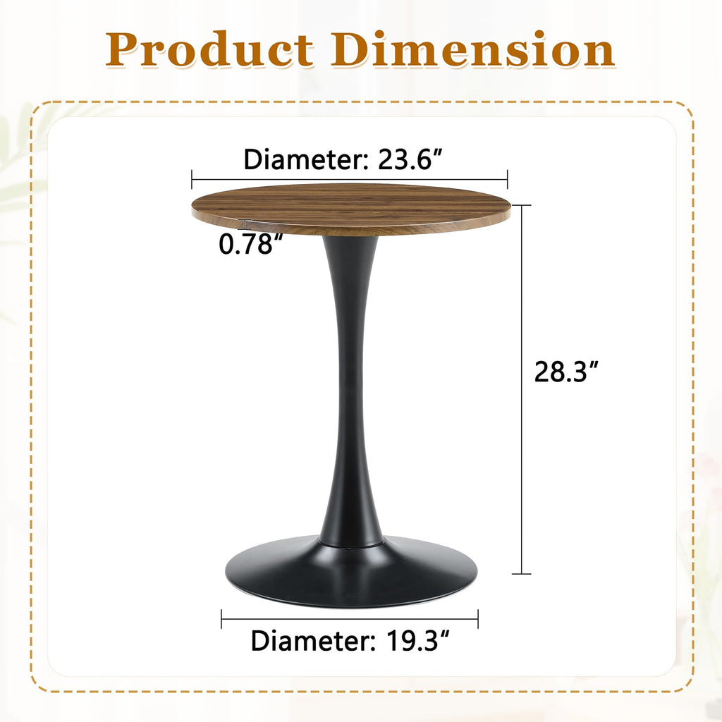 3-Piece Round Dining Table Set with 2 Chairs T9283
