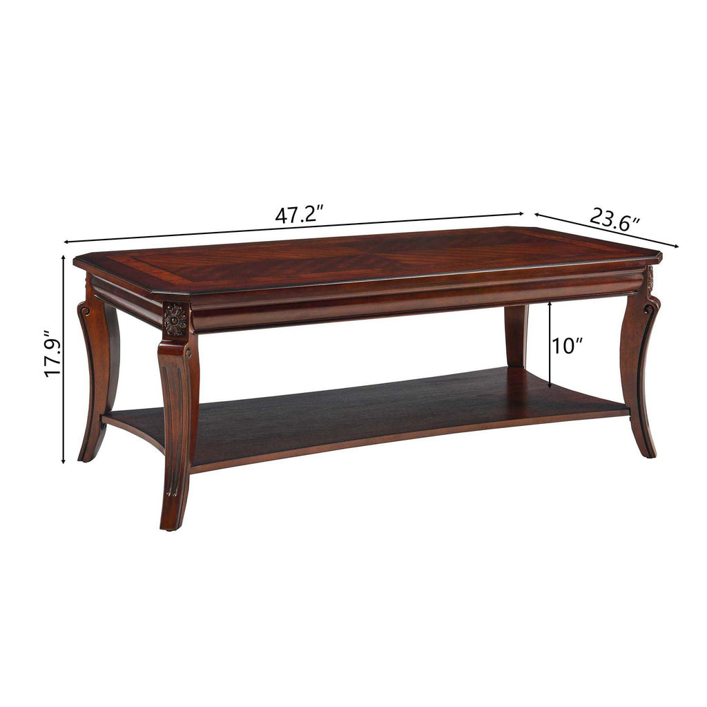 Rectangle Solid Wood Coffee Table P495