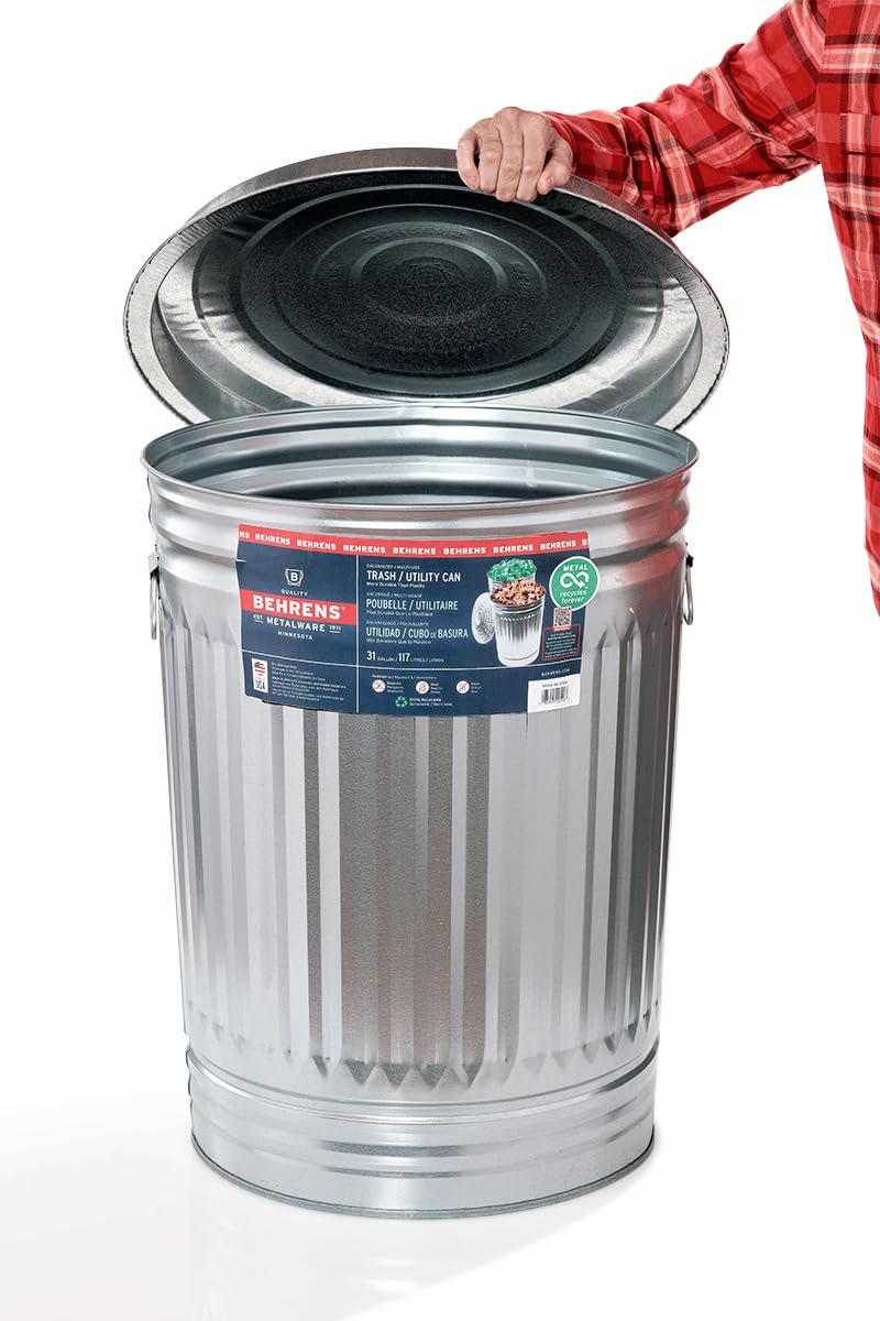 Galvanized Steel Trash Can 20 gallon R257
