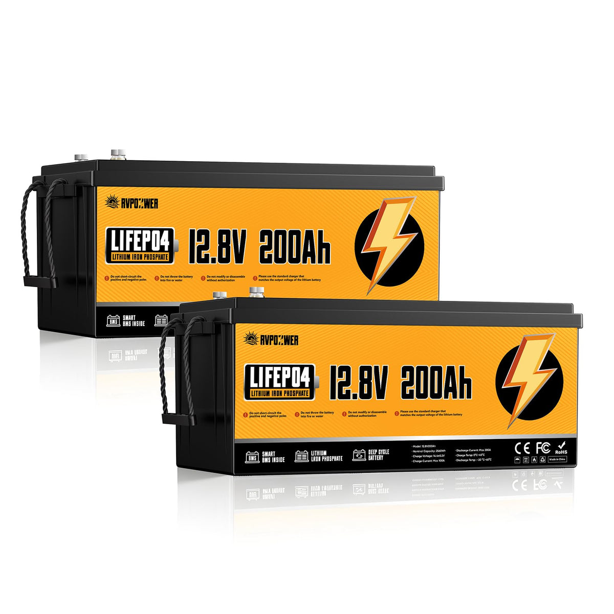 12V 200Ah LiFePO4 Lithium Battery 2 Pack M70591
