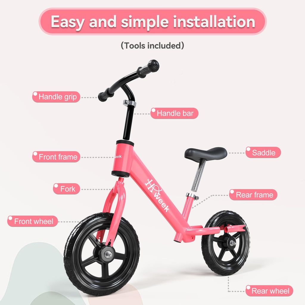 12” No Pedal Adjustable Toddler Balance Bike S544