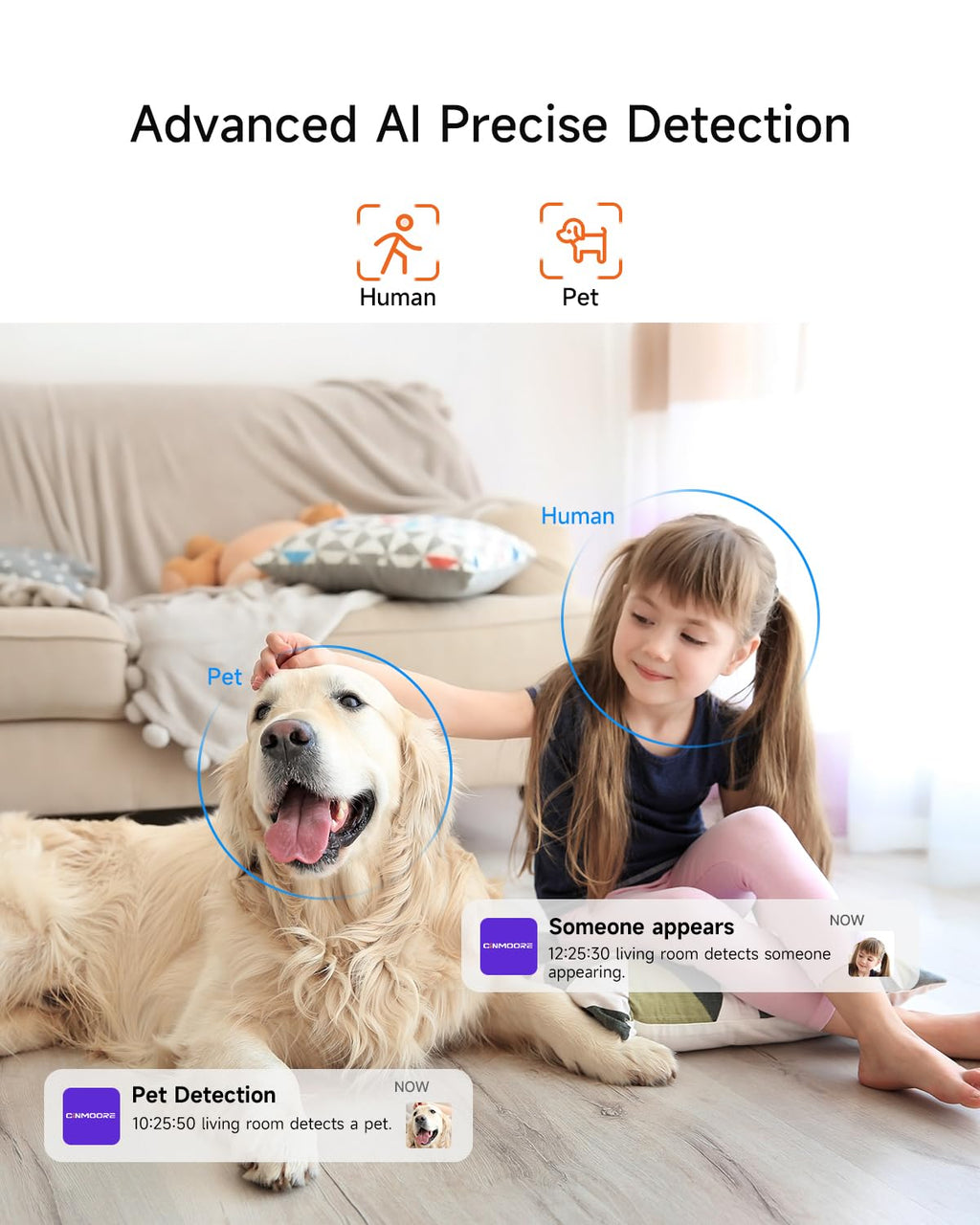 2 Pack 2.5K Indoor Security Cameras with Pan Tilt Night Vision 2-Way Audio J5650