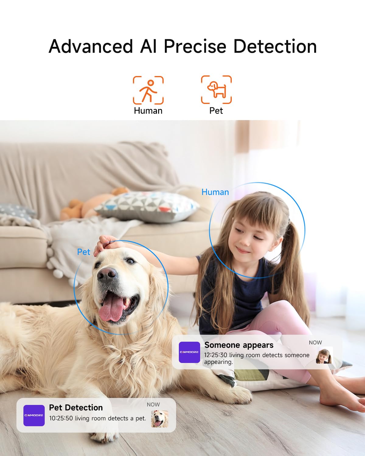2 Pack 2.5K Indoor Security Cameras with Pan Tilt Night Vision 2-Way Audio J5650