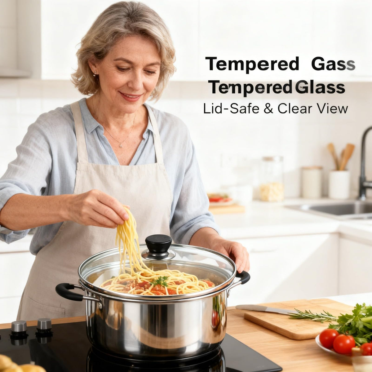 10 Inch Tempered Glass Replacement Pan Lid with Steam Vent X107