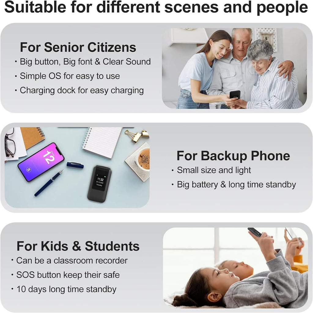 4G Unlocked Flip Phone Dual Screen Z333