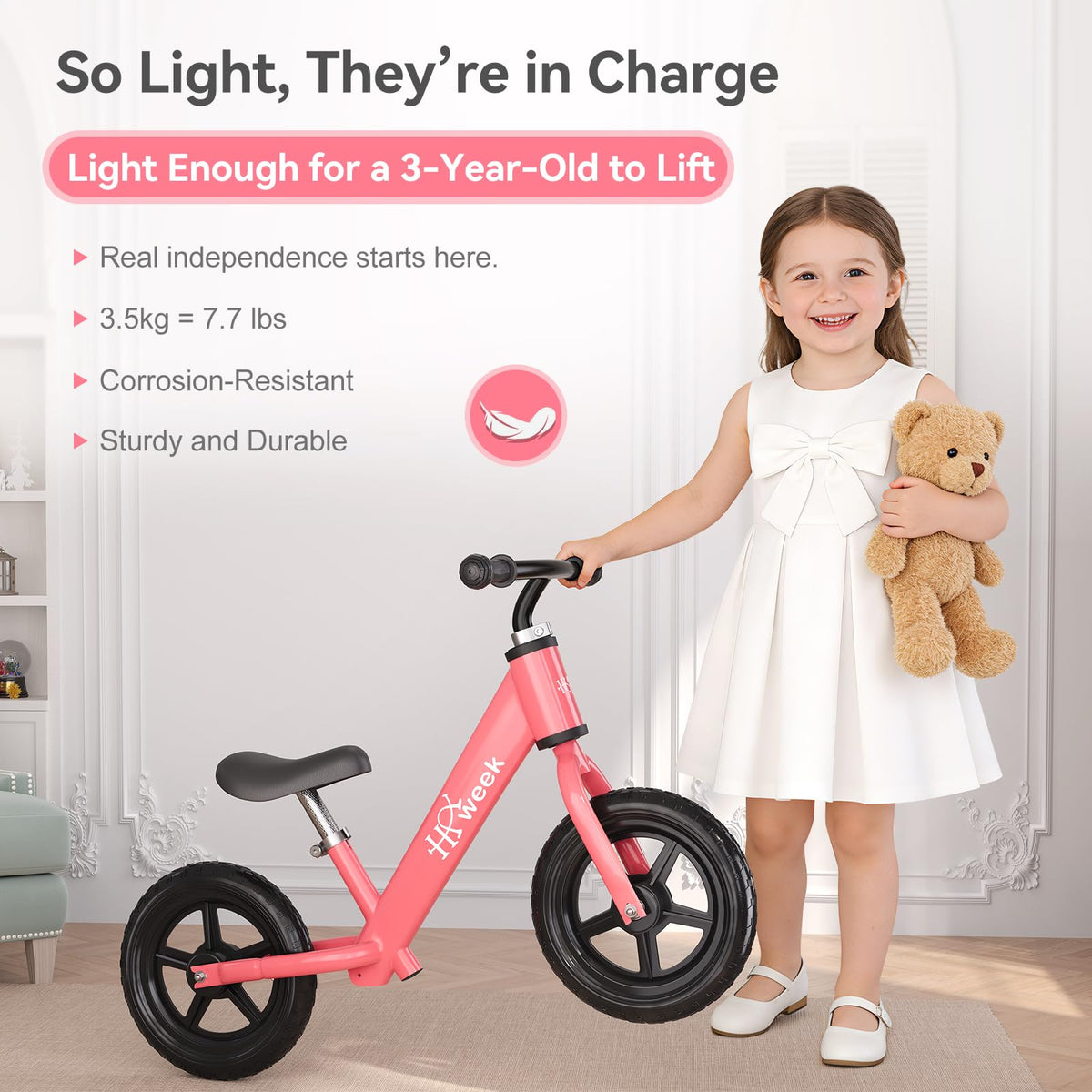 12” No Pedal Adjustable Toddler Balance Bike S544