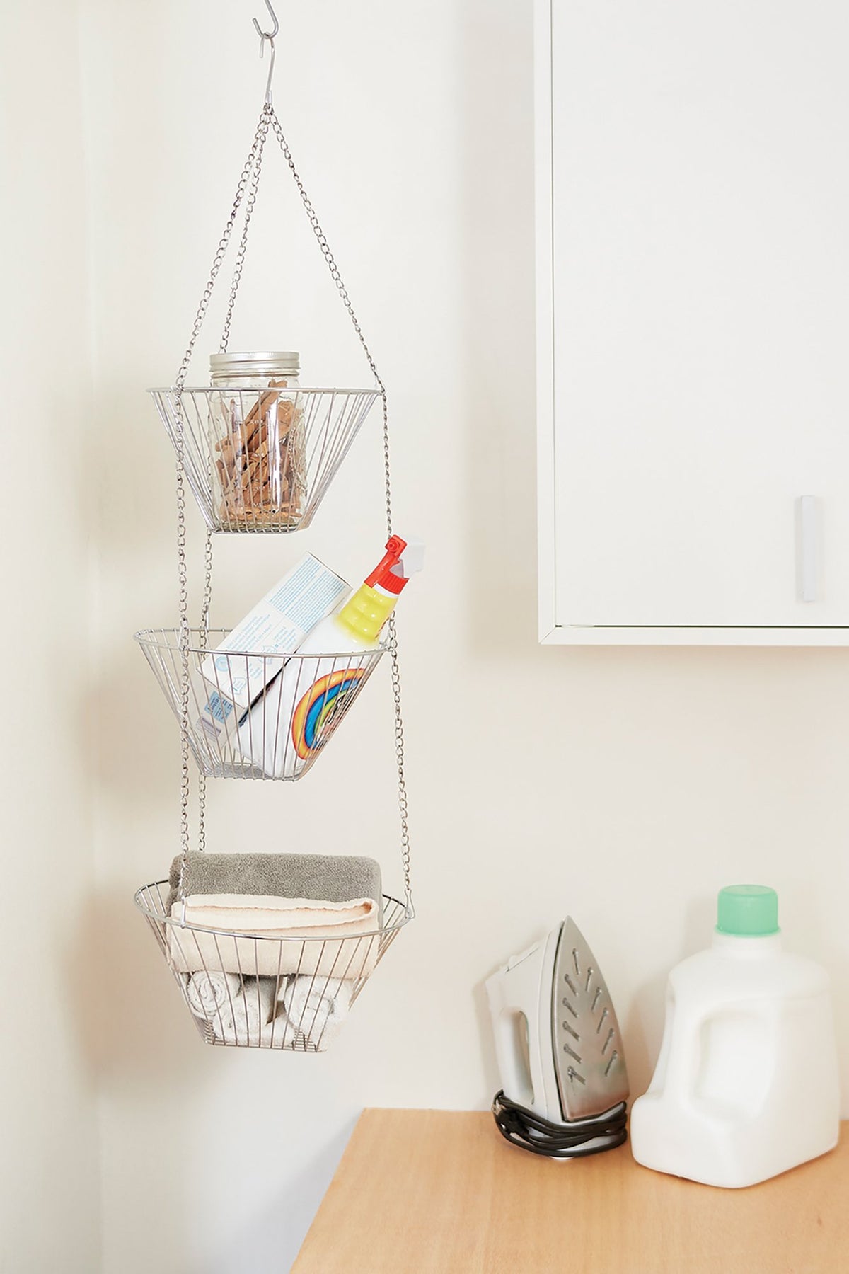 Three Tier Hanging Wire Baskets, Pack of 2 L41876