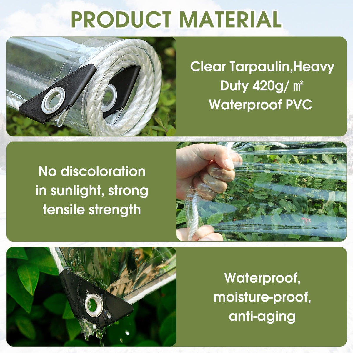Clear Tarp with Zipper Door H96131