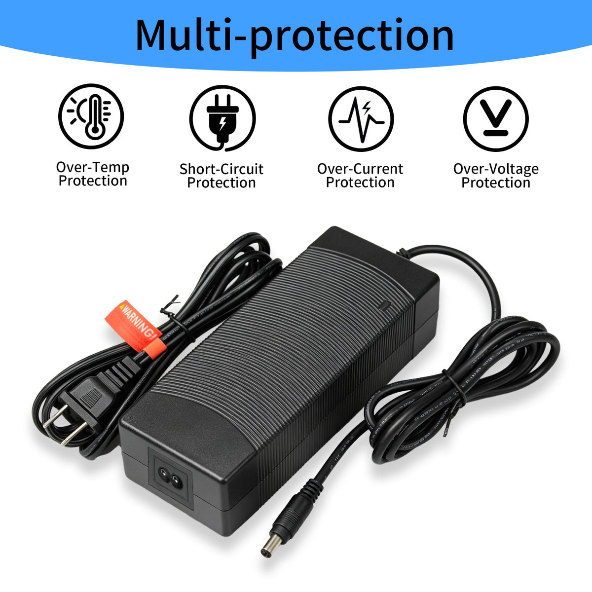42V 2A Lithium Battery Charger with 3 Connectors T185971