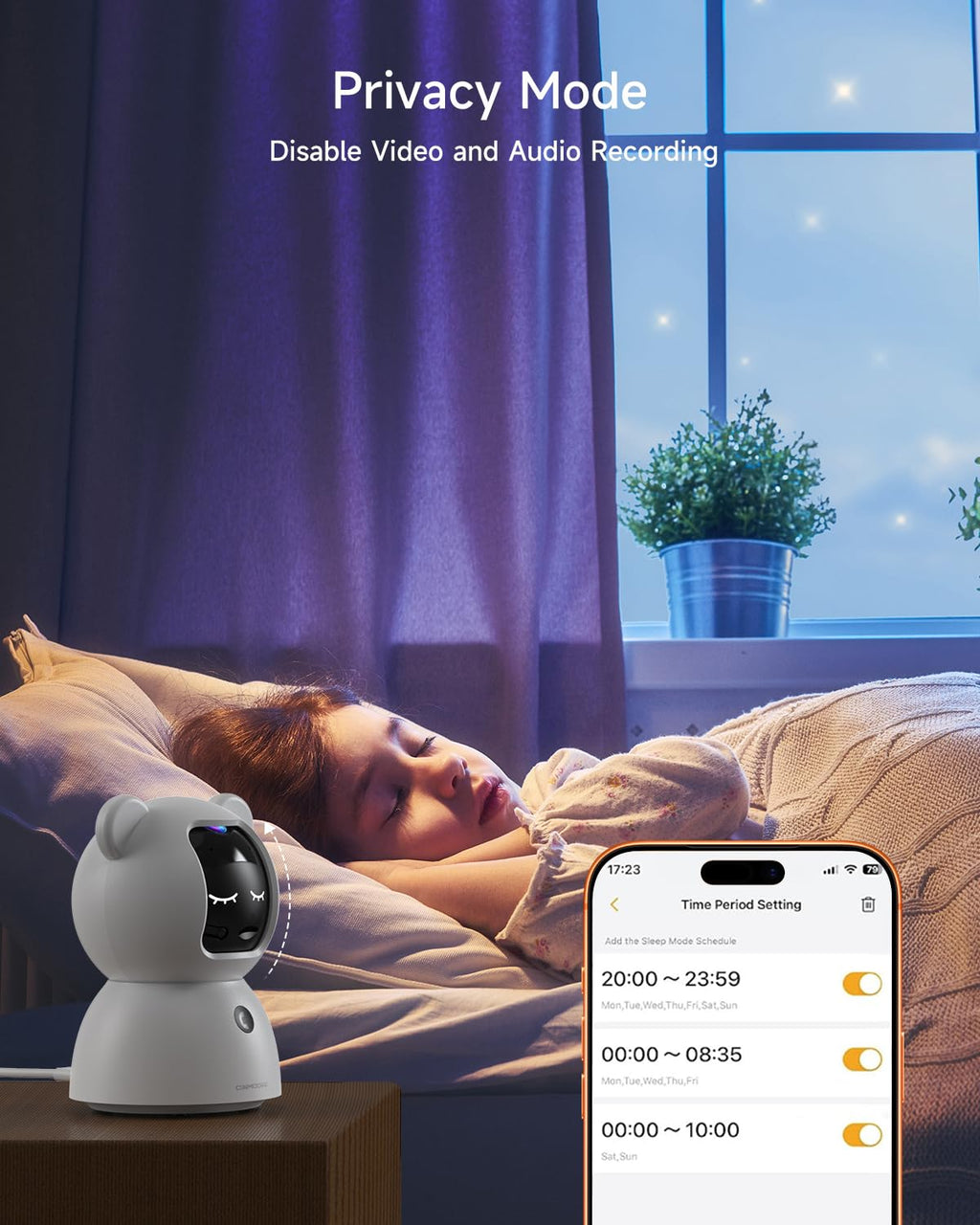 2 Pack 2.5K Indoor Security Cameras with Pan Tilt Night Vision 2-Way Audio J5650