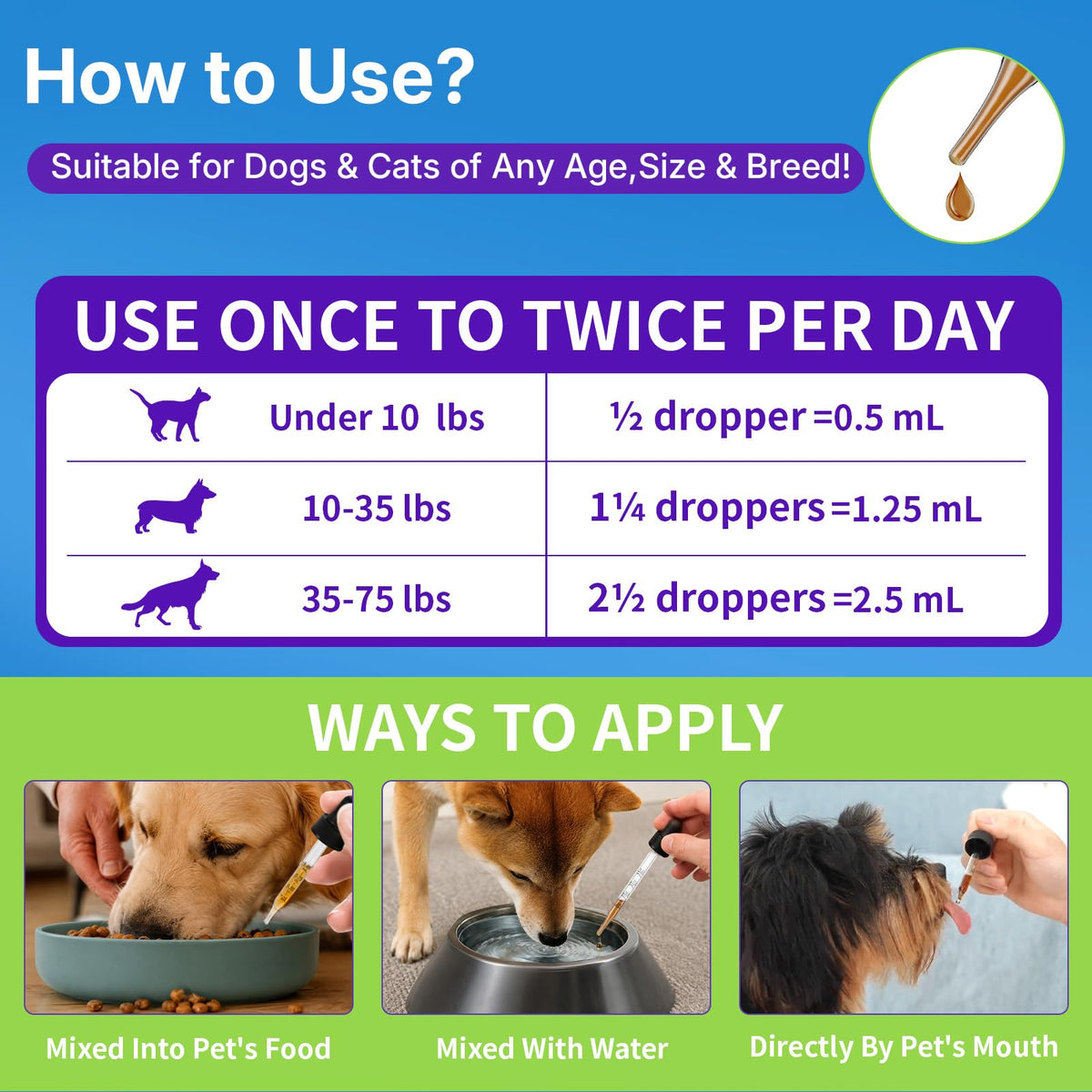 Oral Flea & Tick Support Drops for Dogs & Cats 60ml Q638524