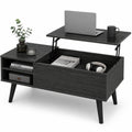 Lift Top Coffee Table with Hidden Storage, Black Q277