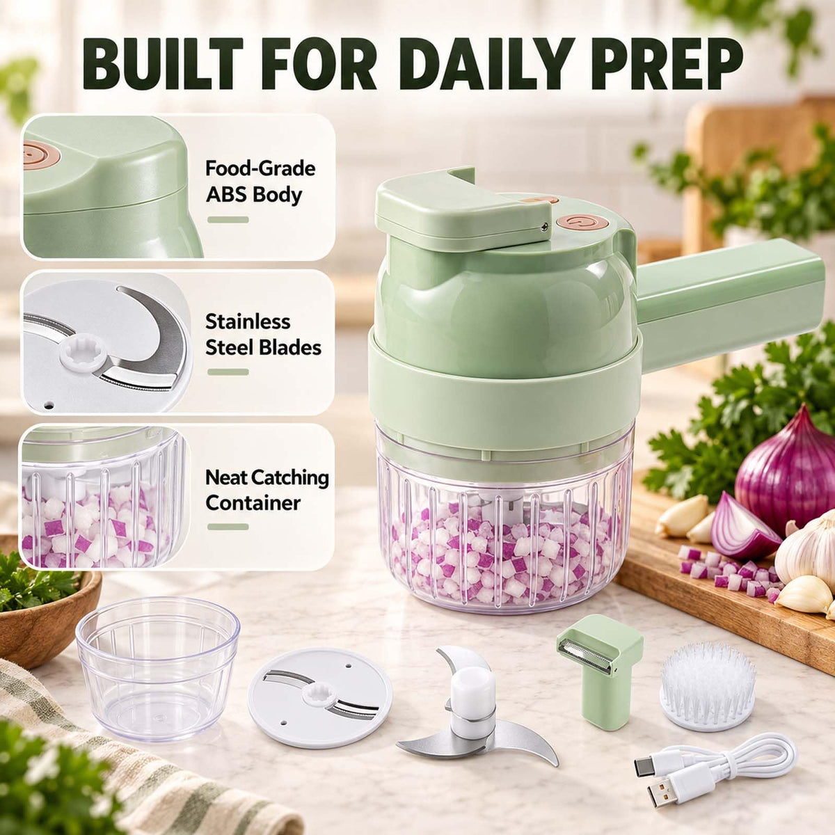 5-In-1 Electric Vegetable Chopper M639581