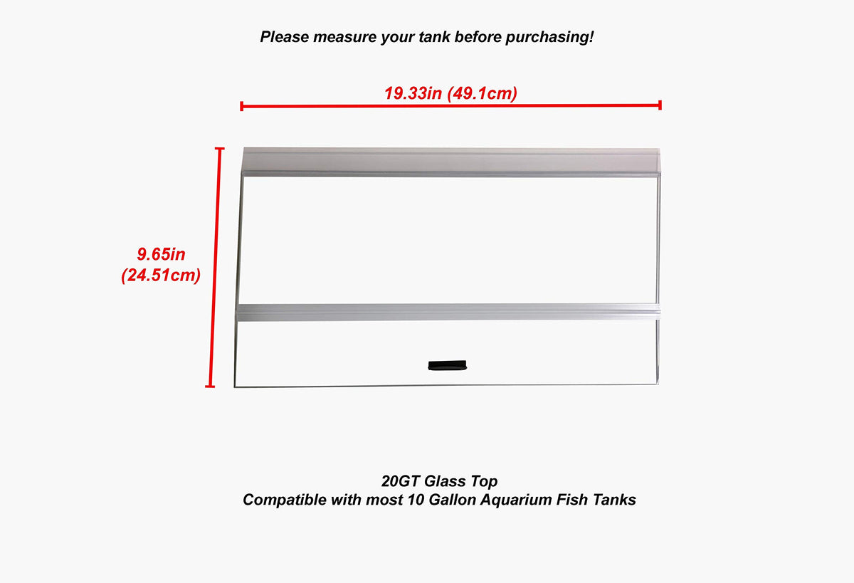 20" Glass Canopy for 10 Gallon Aquarium X262279