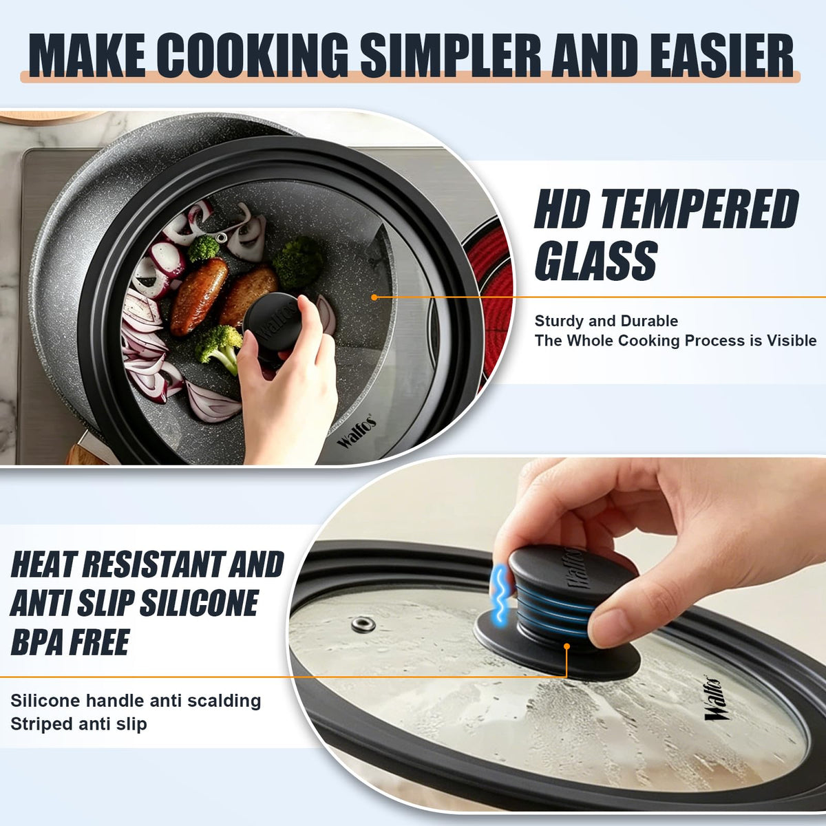 Tempered Glass Universal Lid for Pots, Pans and Skillets C880330