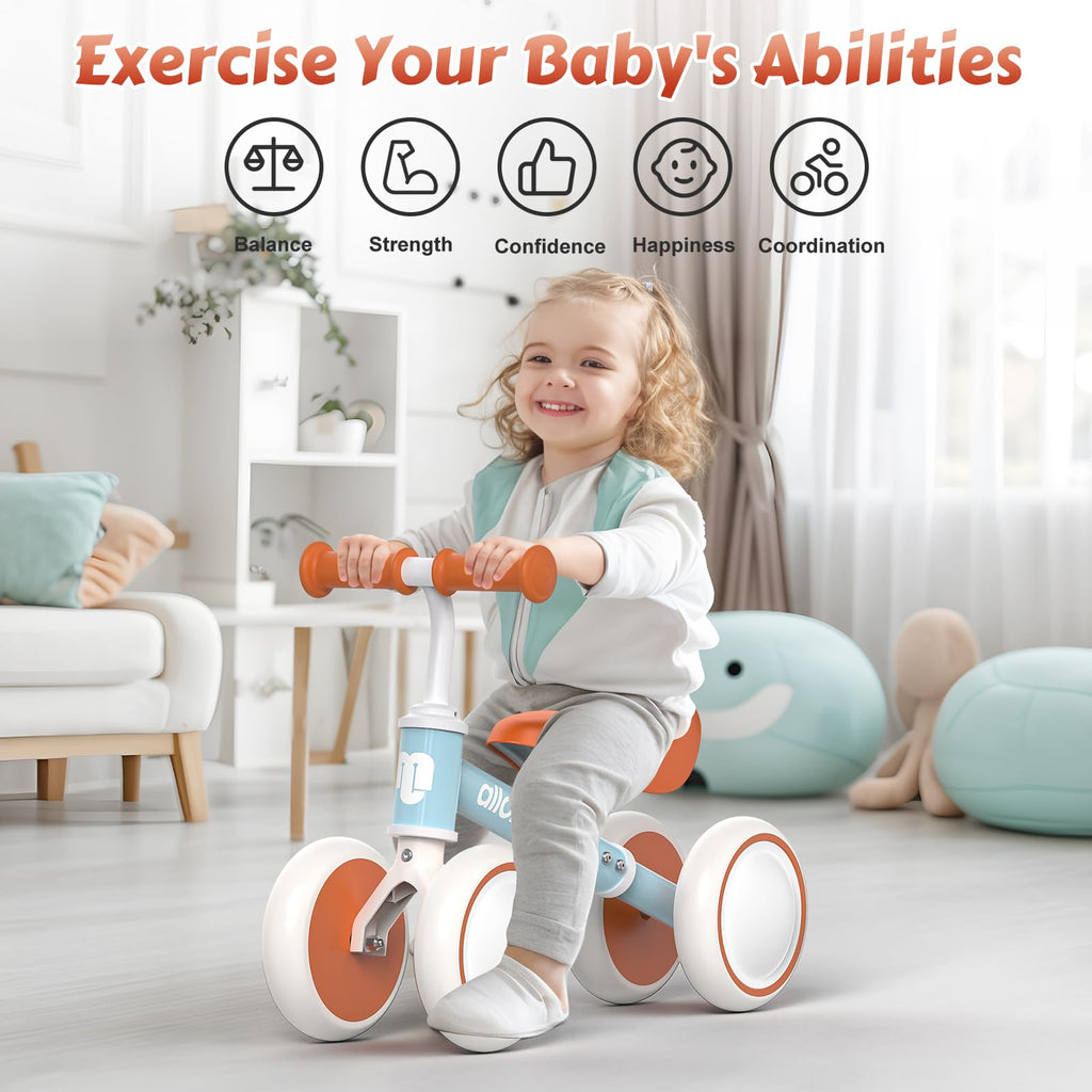 Baby Balance Bike 12-36 Months Adjustable Seat 3 Wheels X95661