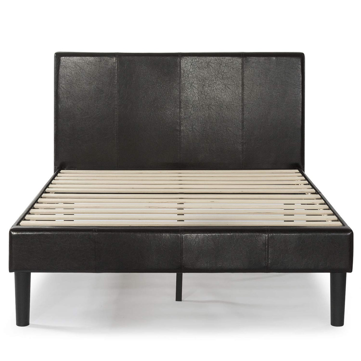 Faux Leather Upholstered Platform Bed Frame California King J828