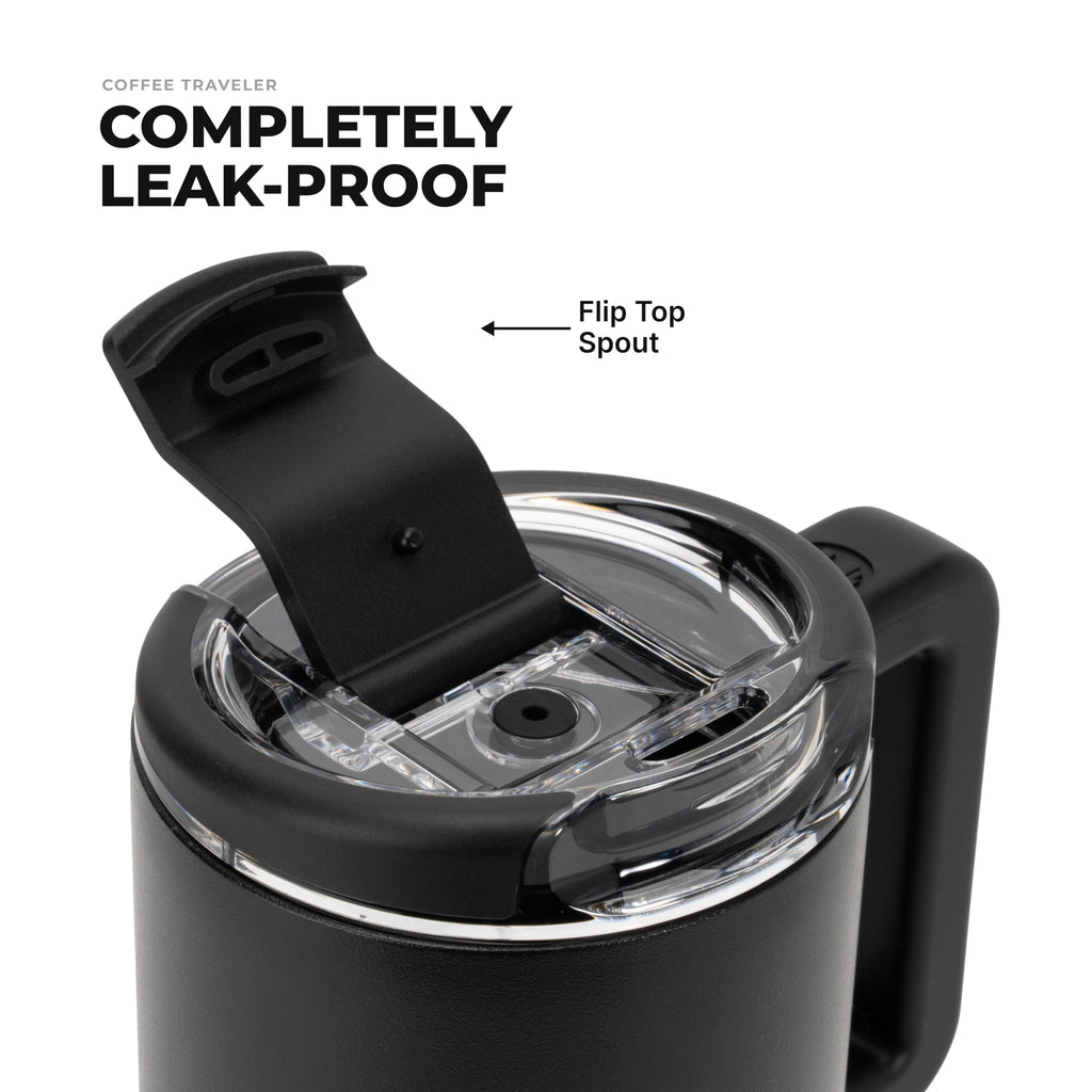 20oz Ceramic-Lined Mug with Handle, Black G763417