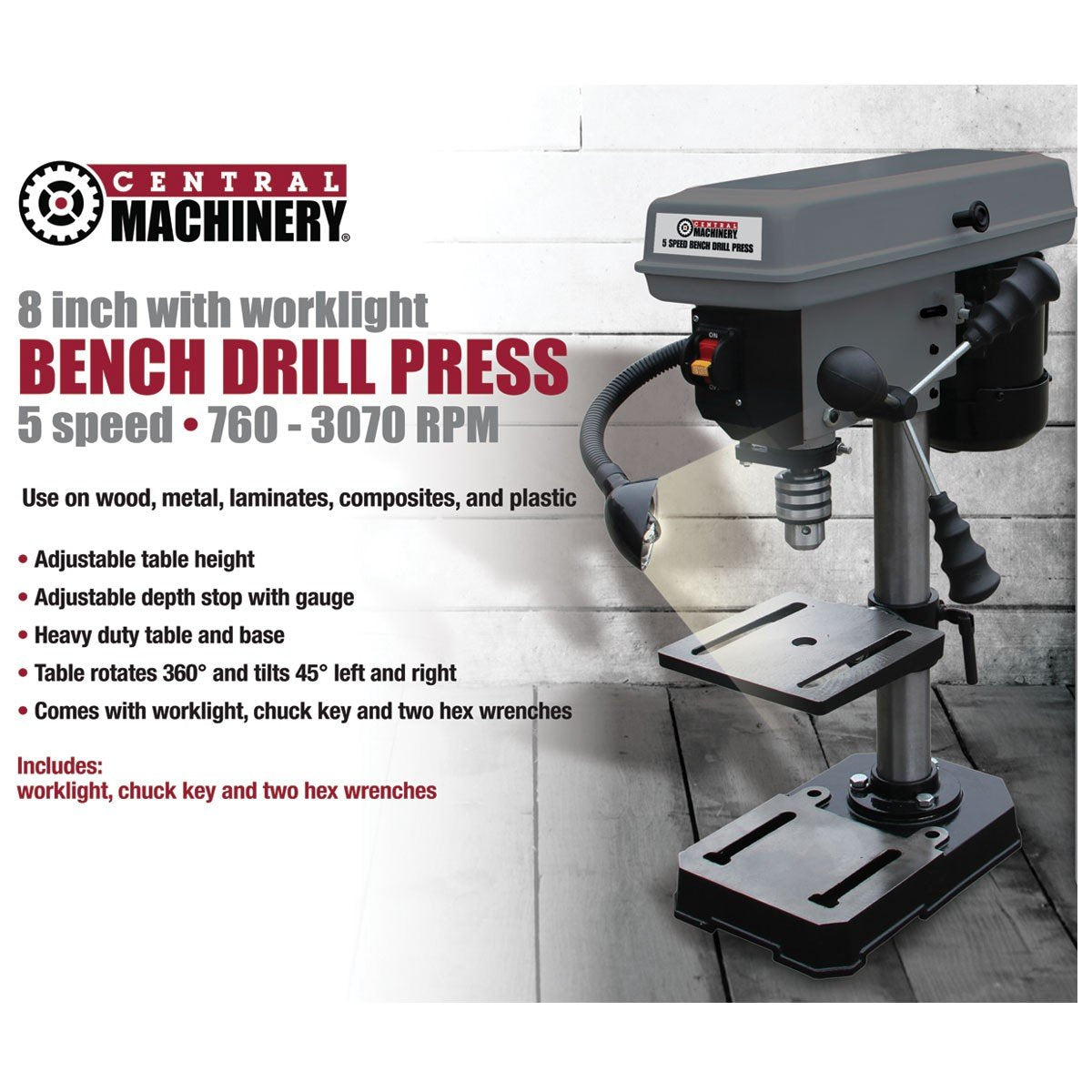 8" Bench Mount Drill Press J283312