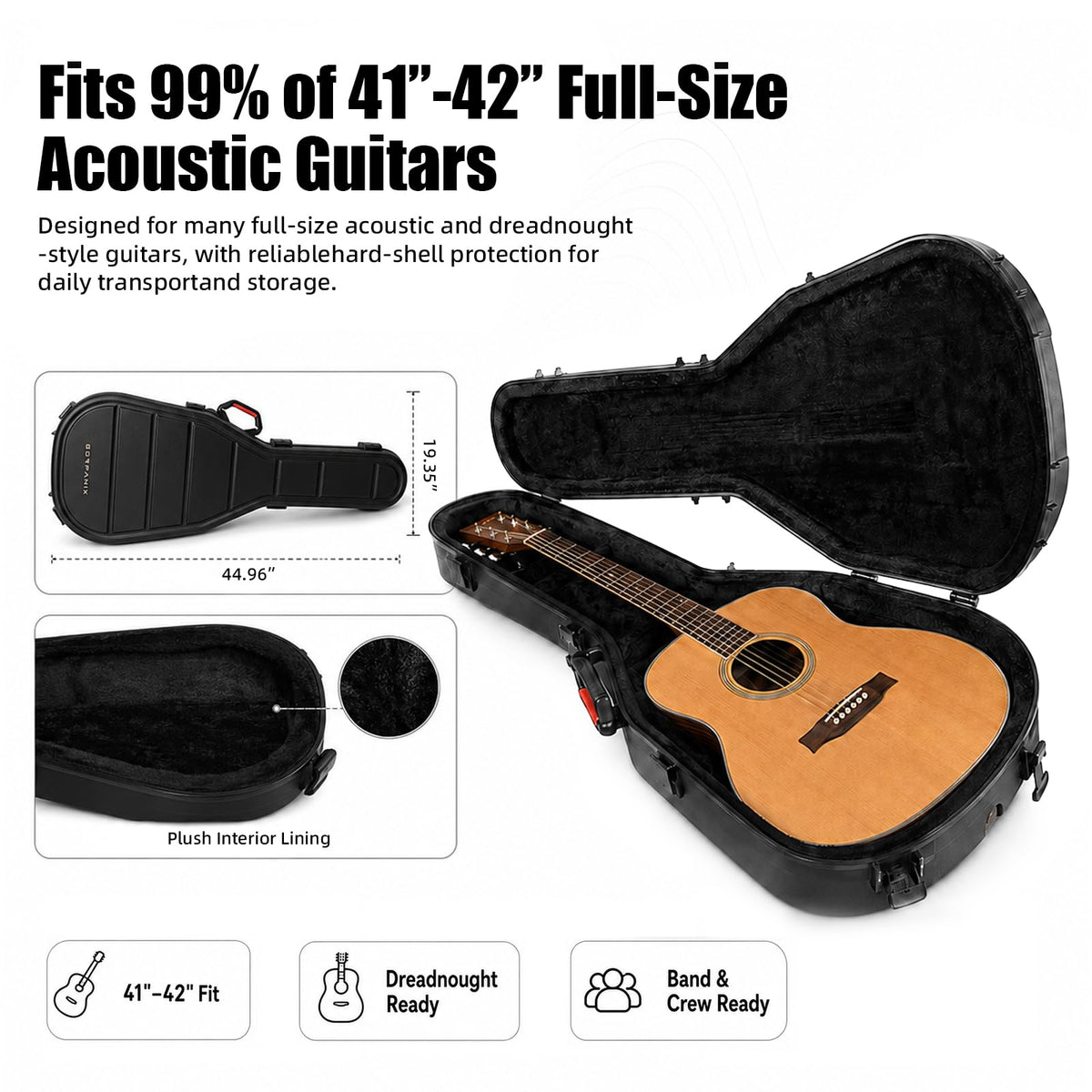 41"-42" Acoustic Guitar Hard Shell Case T26718