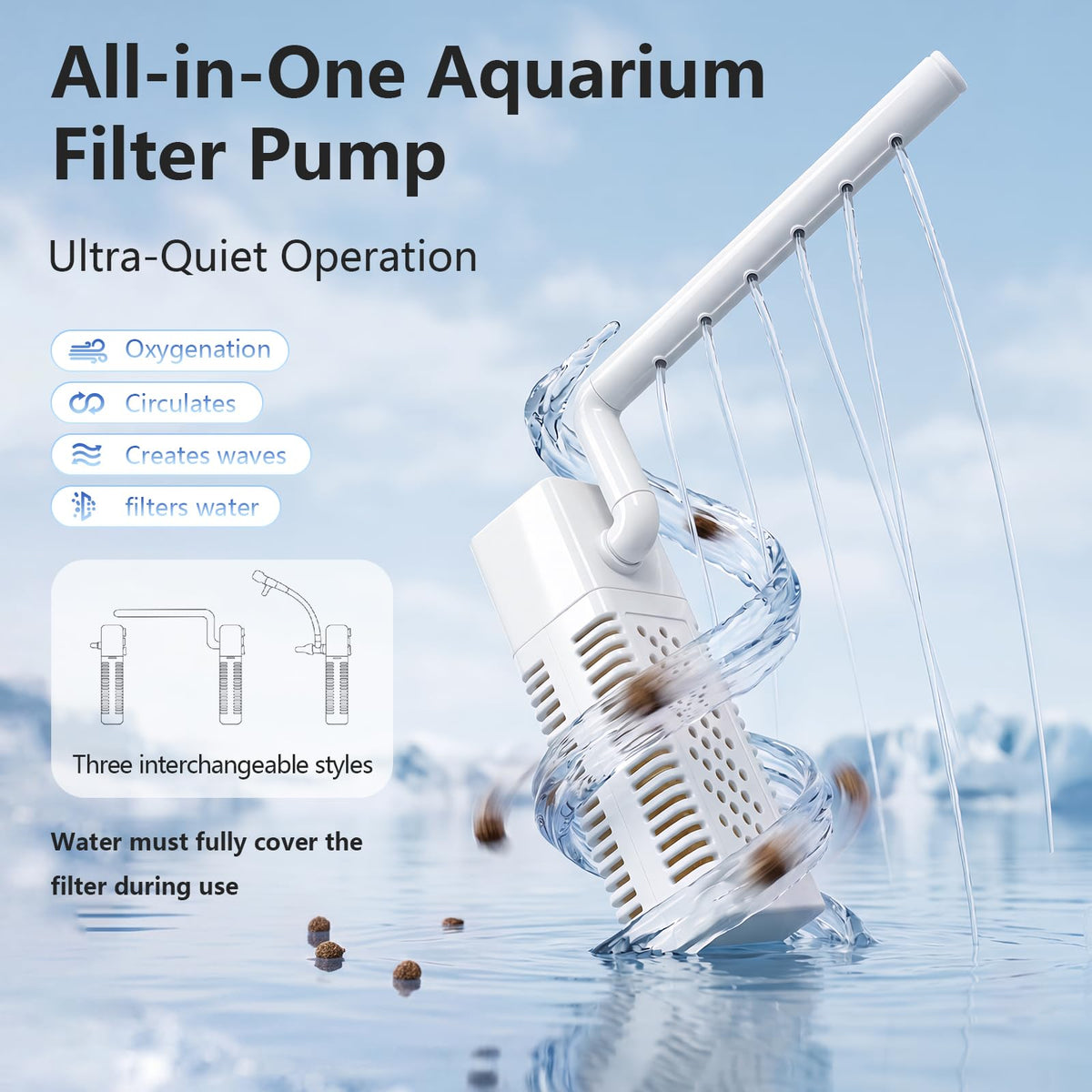 5 Gallon Aquarium Starter Kit with Filter and Light U2829