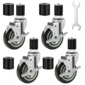 4 Inches Stem Caster Set of 4 with Side Brake Q686