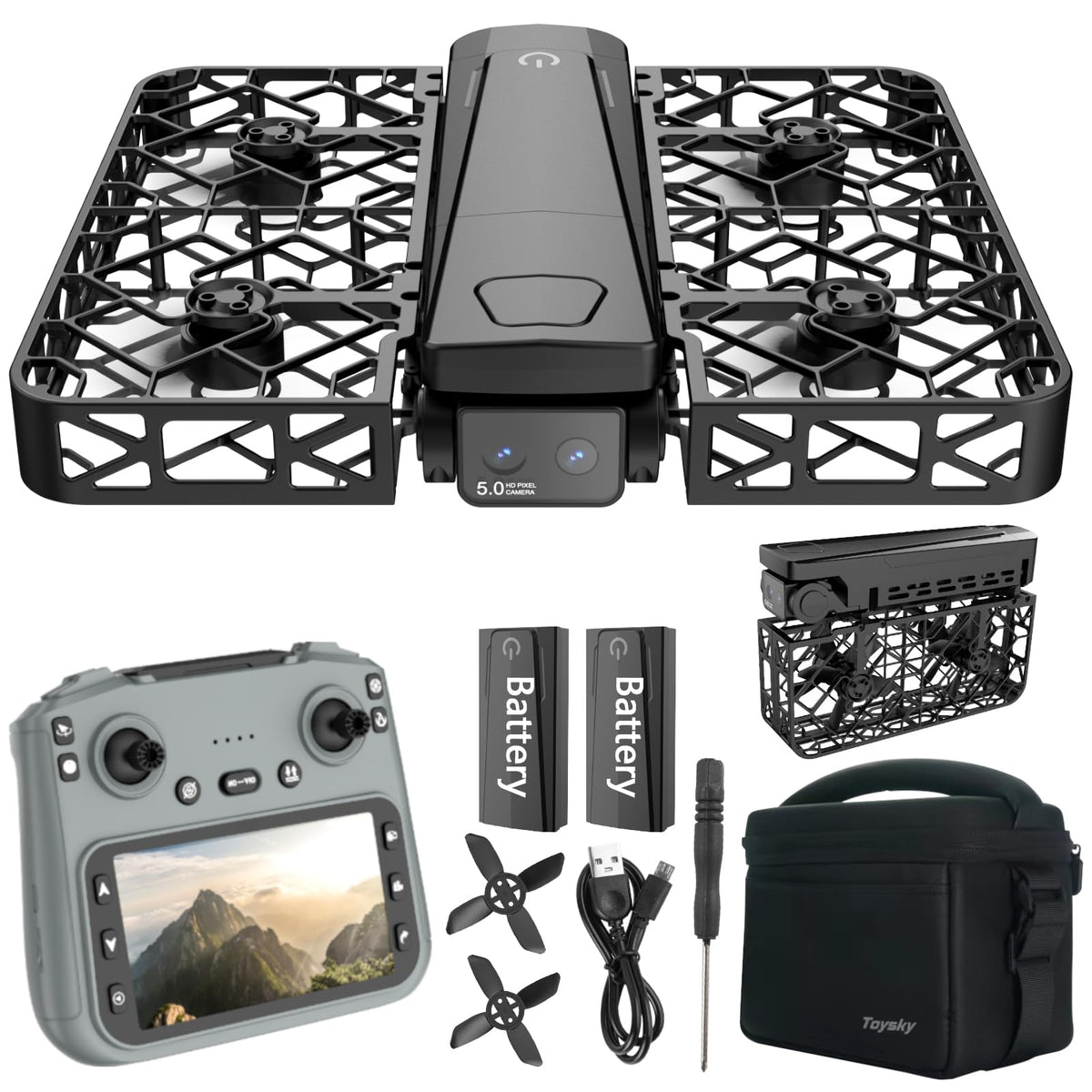 2K Dual Camera Drone with 4.5" LCD Screen Under 249g Mini Drone M8336