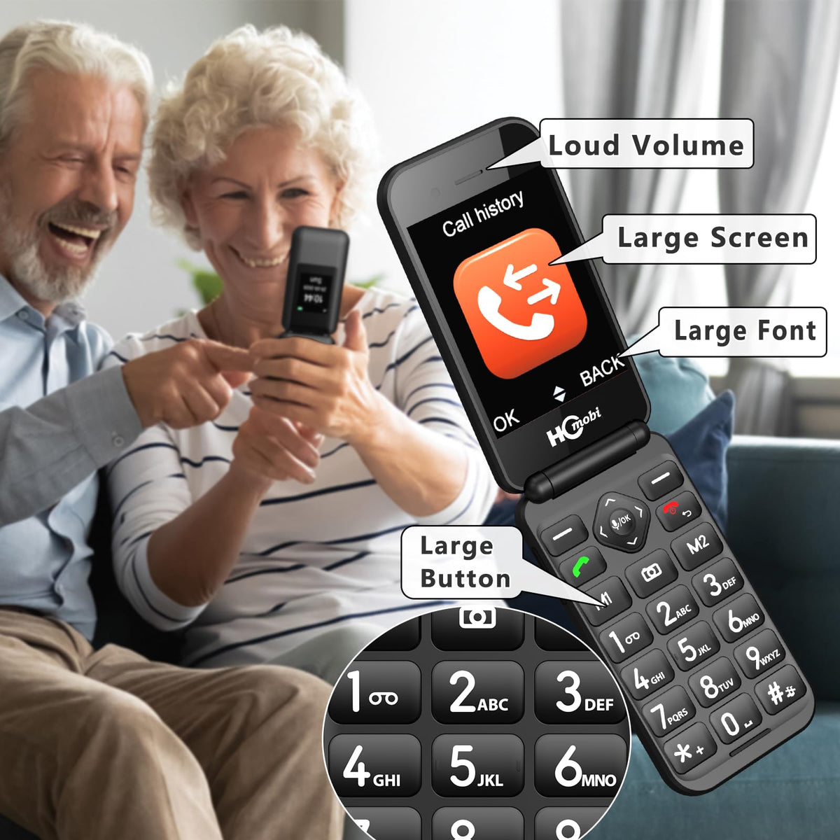 4G Unlocked Flip Phone Dual Screen Z333