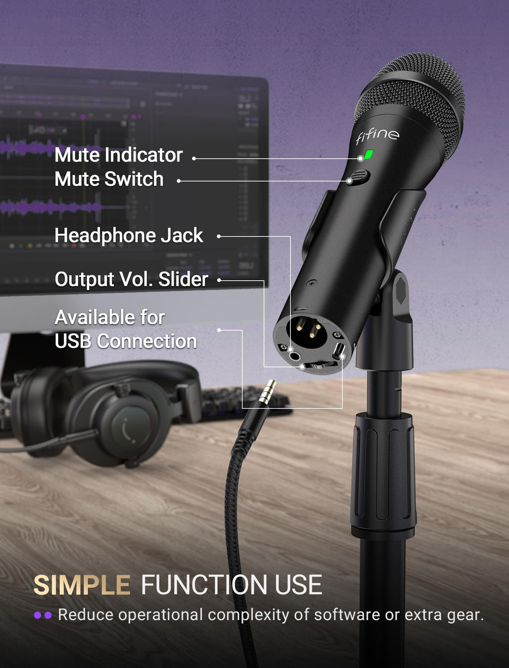 USB/XLR Dynamic Microphone T6327