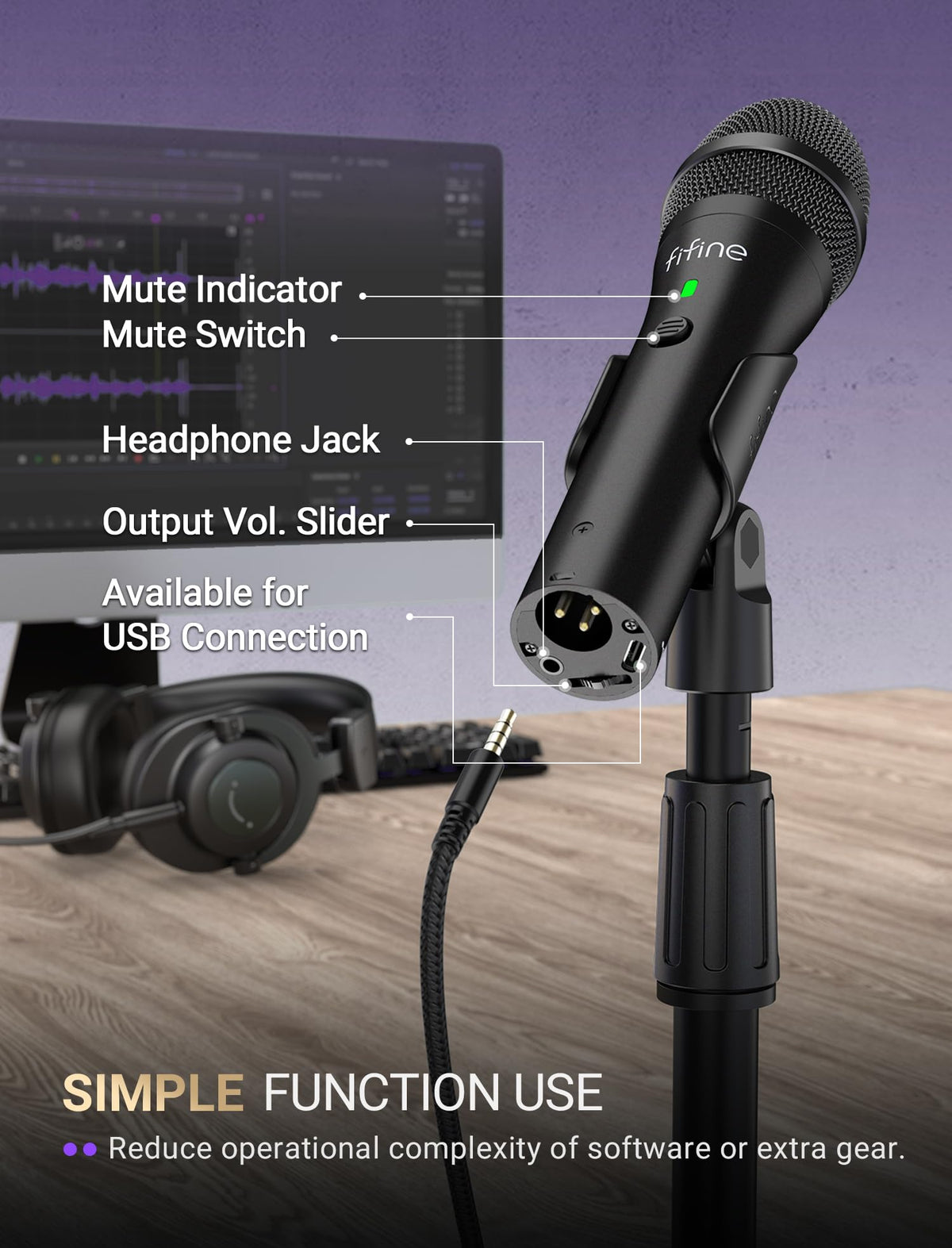 USB/XLR Dynamic Microphone T6327