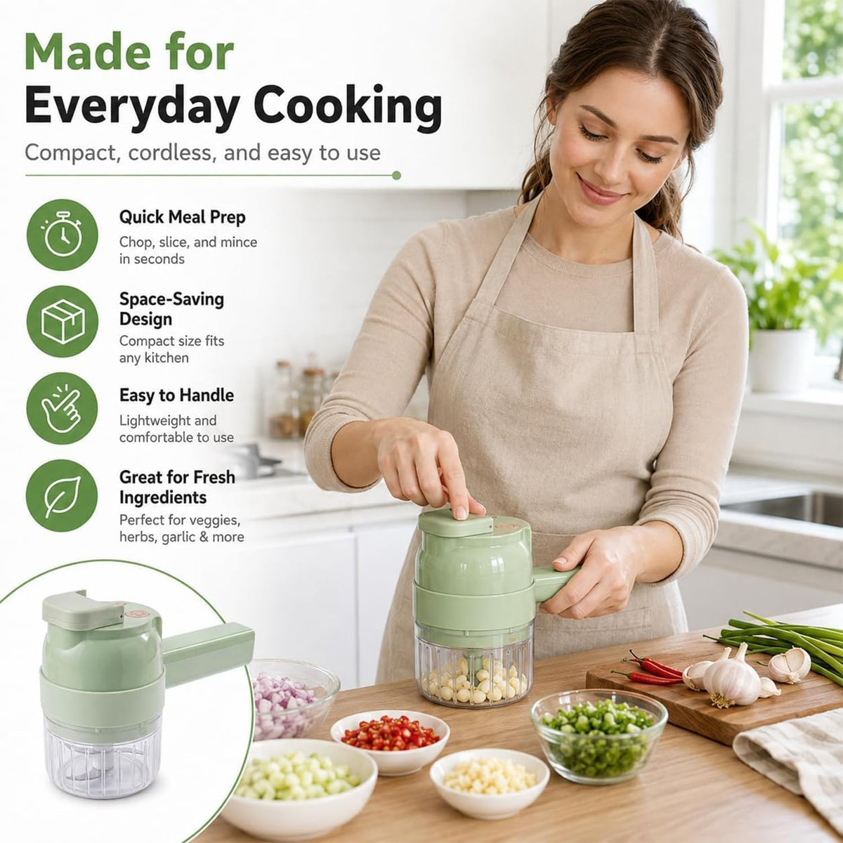 5-in-1 Wireless Electric Vegetable Chopper R29982