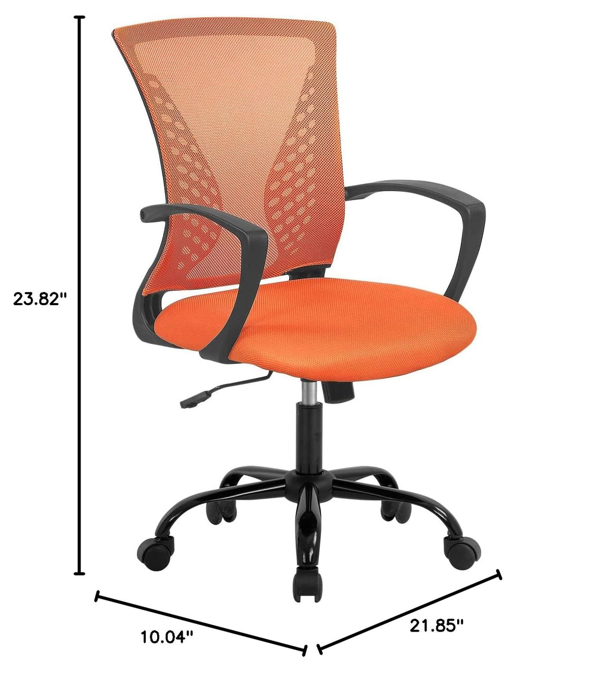 Orange Ergonomic Office Chair with Lumbar Support Armrest Q980437