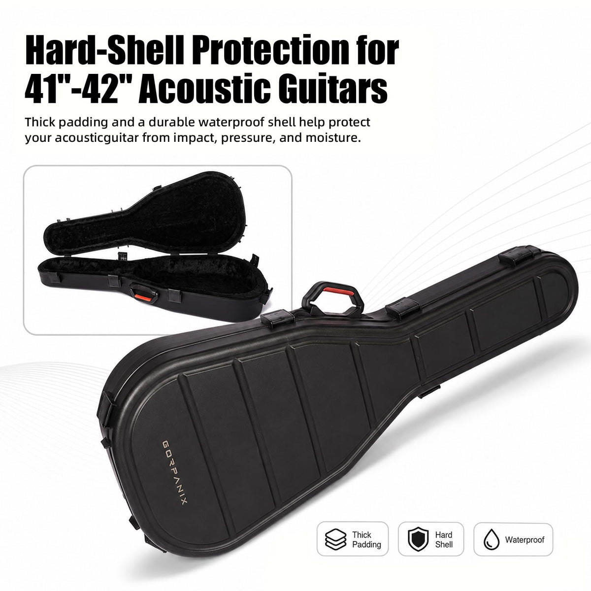 41"-42" Acoustic Guitar Hard Shell Case T26718