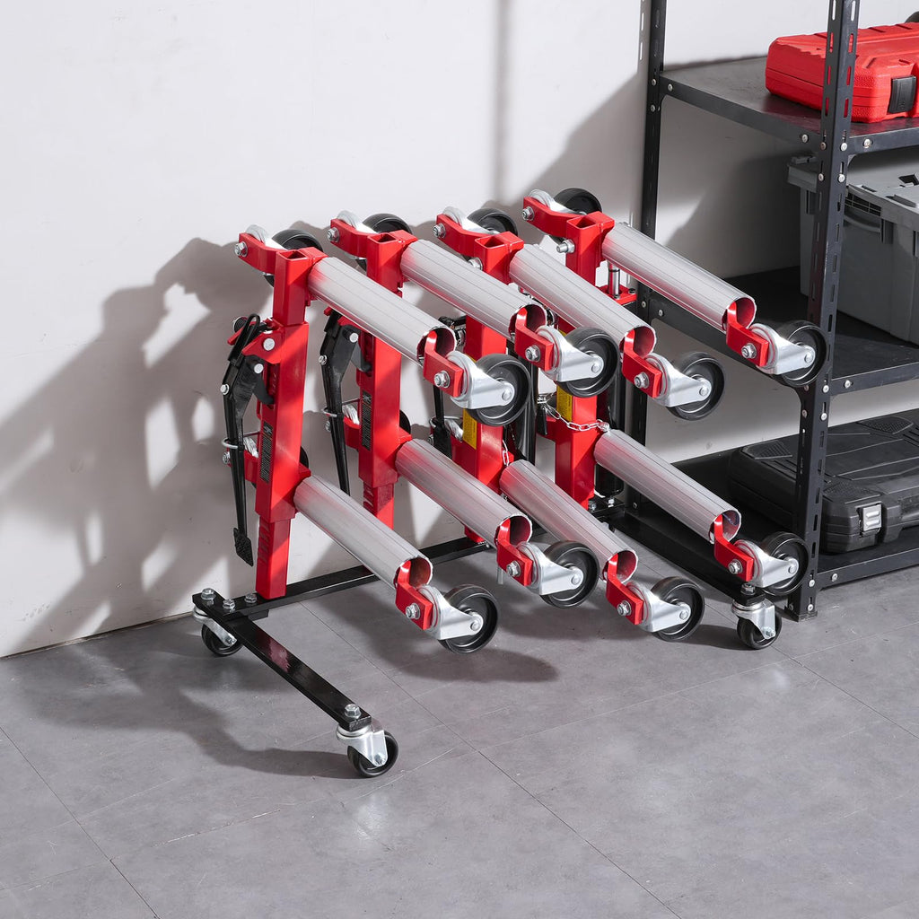 Car Dolly Rack with 360° Rotatable Wheels, 4-Dolly Capacity E29157