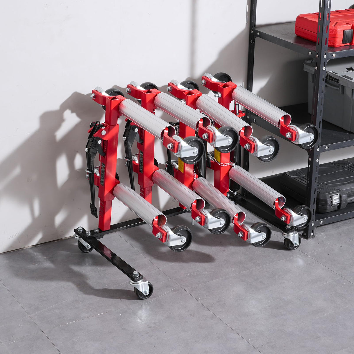 Car Dolly Rack with 360° Rotatable Wheels, 4-Dolly Capacity E29157