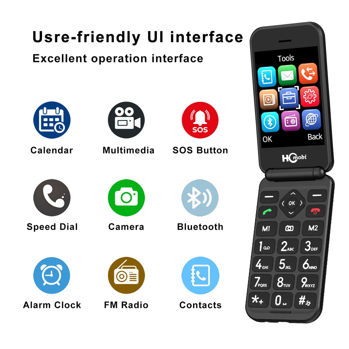 4G Unlocked Flip Phone Dual Screen Z333