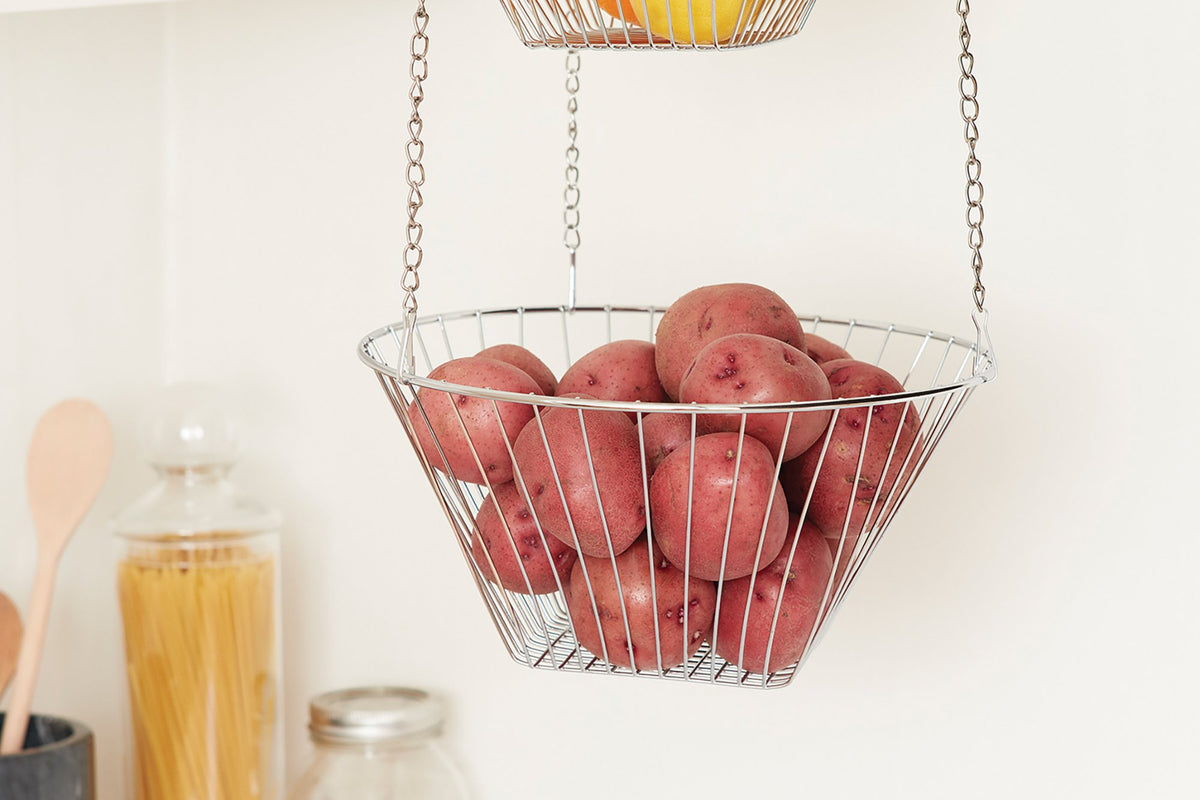 Three Tier Hanging Wire Baskets, Pack of 2 L41876
